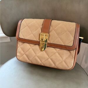Gucci Vintage Quilted Crossbody with Gold Buckle Hardware